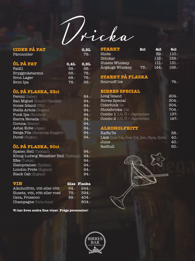 birres bar dricka